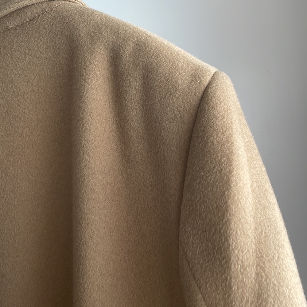 Crombie Overcoat Single-Breasted in Tan Wool Size 46XL - Picture 6 of 14
